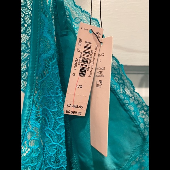 Teal VS Lingerie Slip Dress - Picture 3 of 3